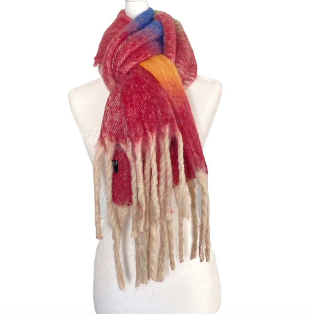 Marcus Adler Fringe Stripe Scarf